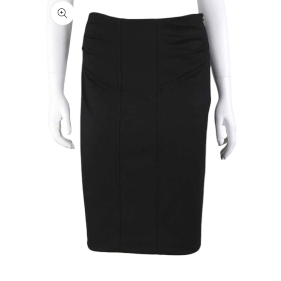 DVF Diane Von Furstenberg Women's Black Side Zipper Pencil Skirt‎ Size 2 - Picture 1 of 12